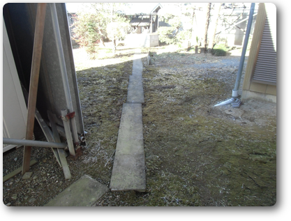 お庭の敷石工事